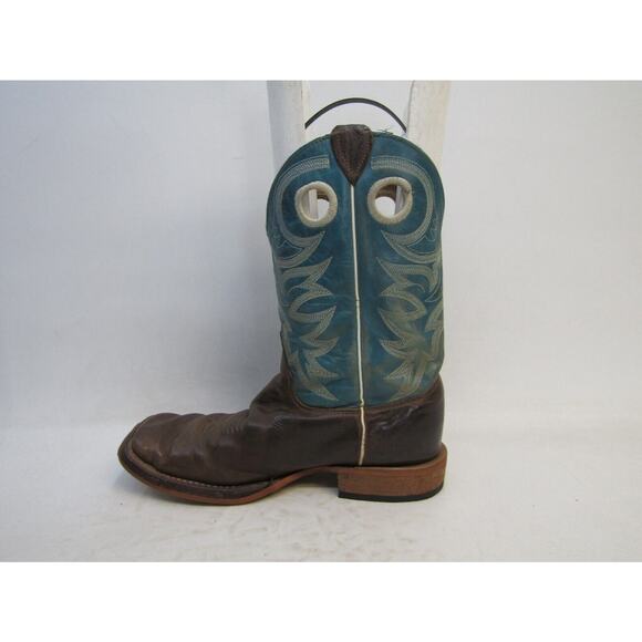 JUSTIN Mens Size 8.5 D Blue Brown Leather Western Cowboy Boots main image 7